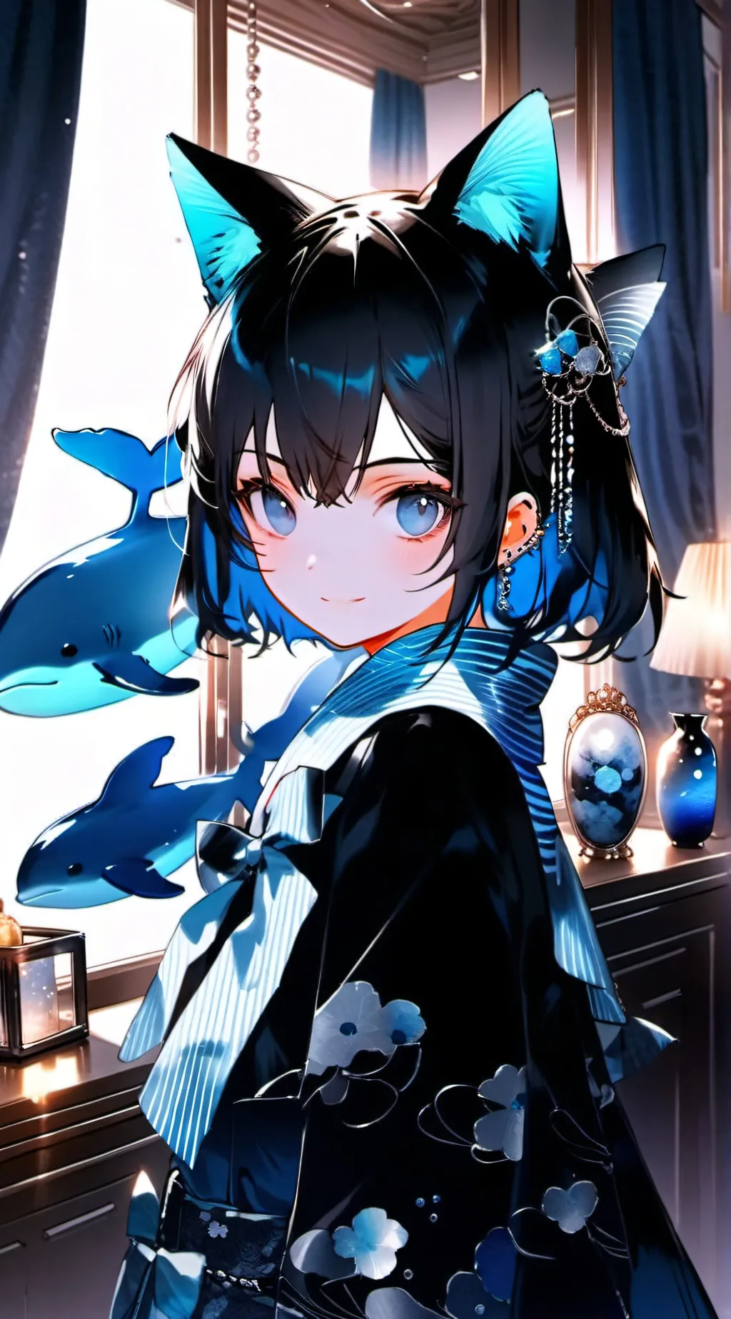 ai character: Whale Tail Furry background