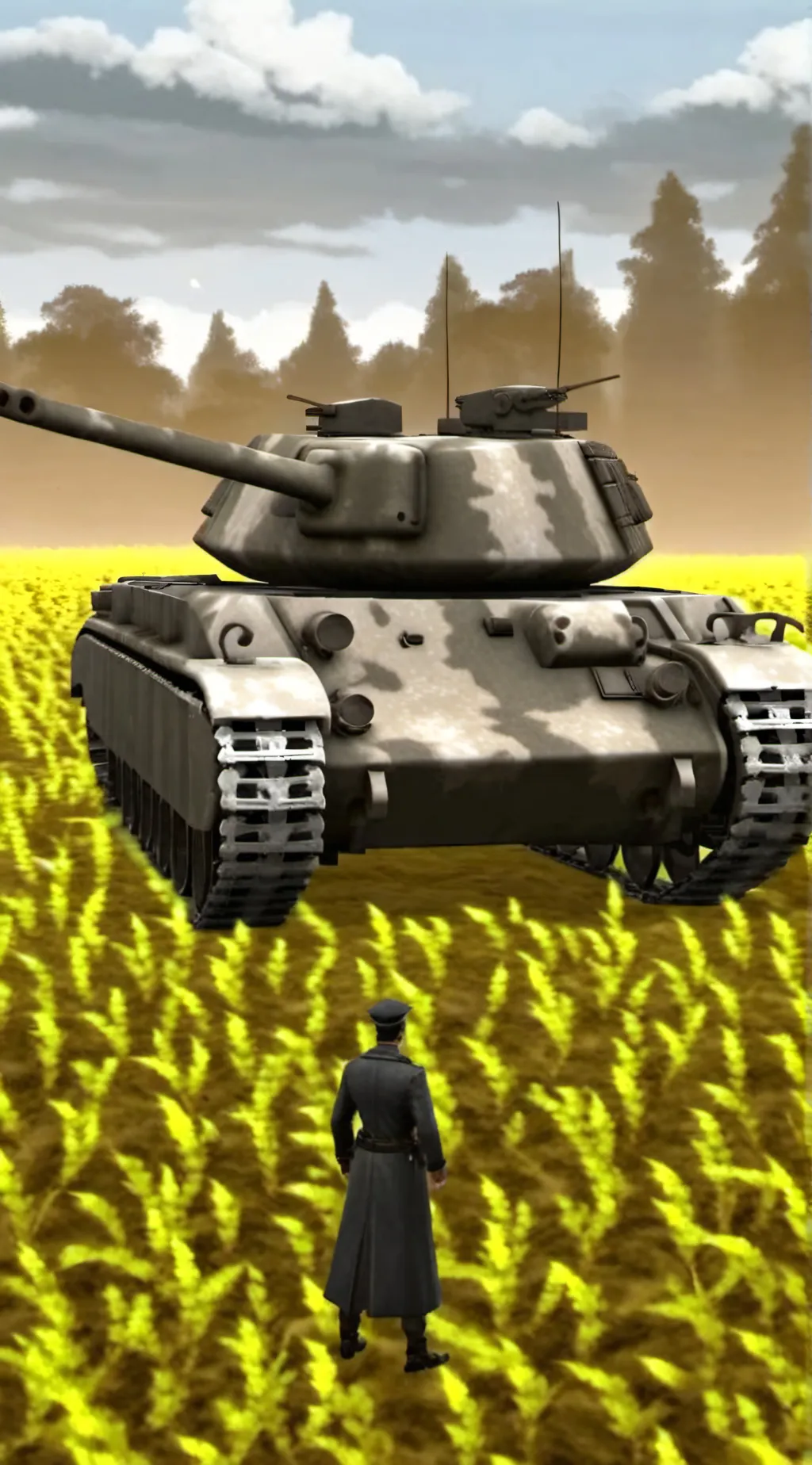 ai character: GATE anime background