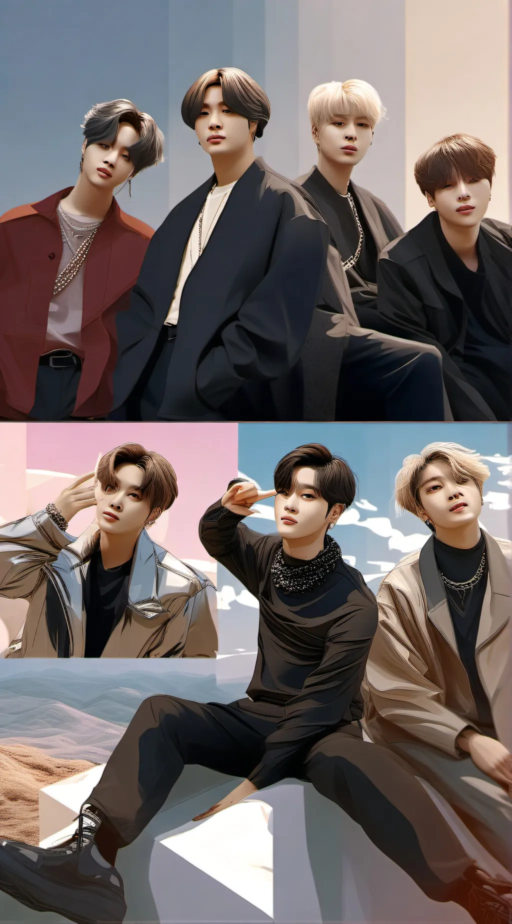 ai character: Stray kids  background