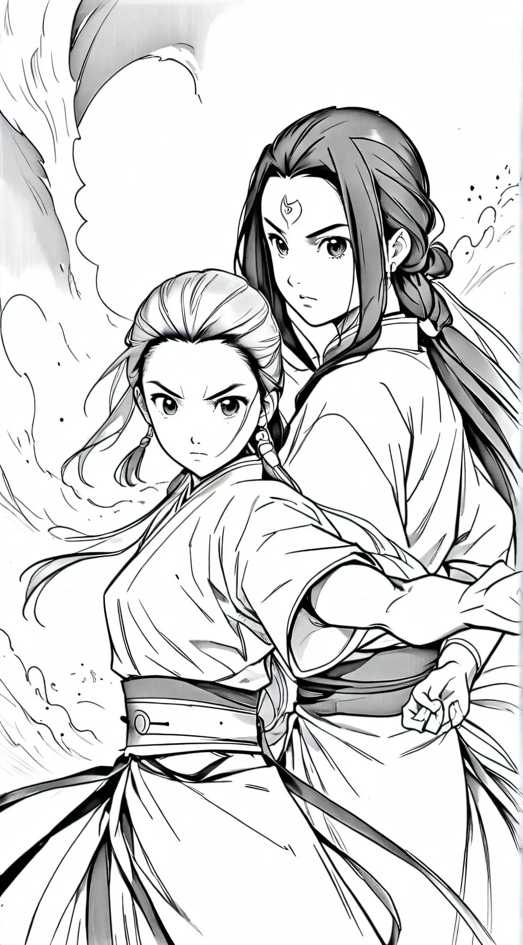 ai character: katara and soka  background