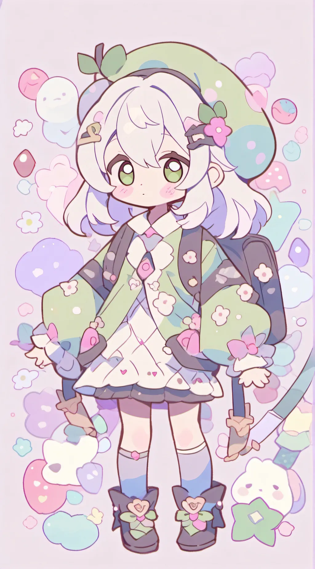 ai character: smiling critters  background