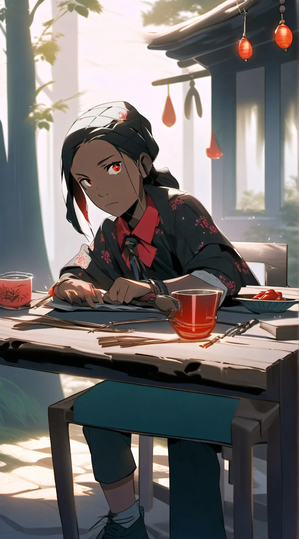 ai character: puppet master background