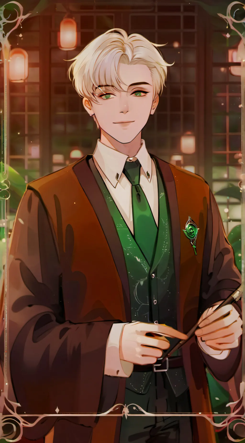 ai character: draco Malfoy  background