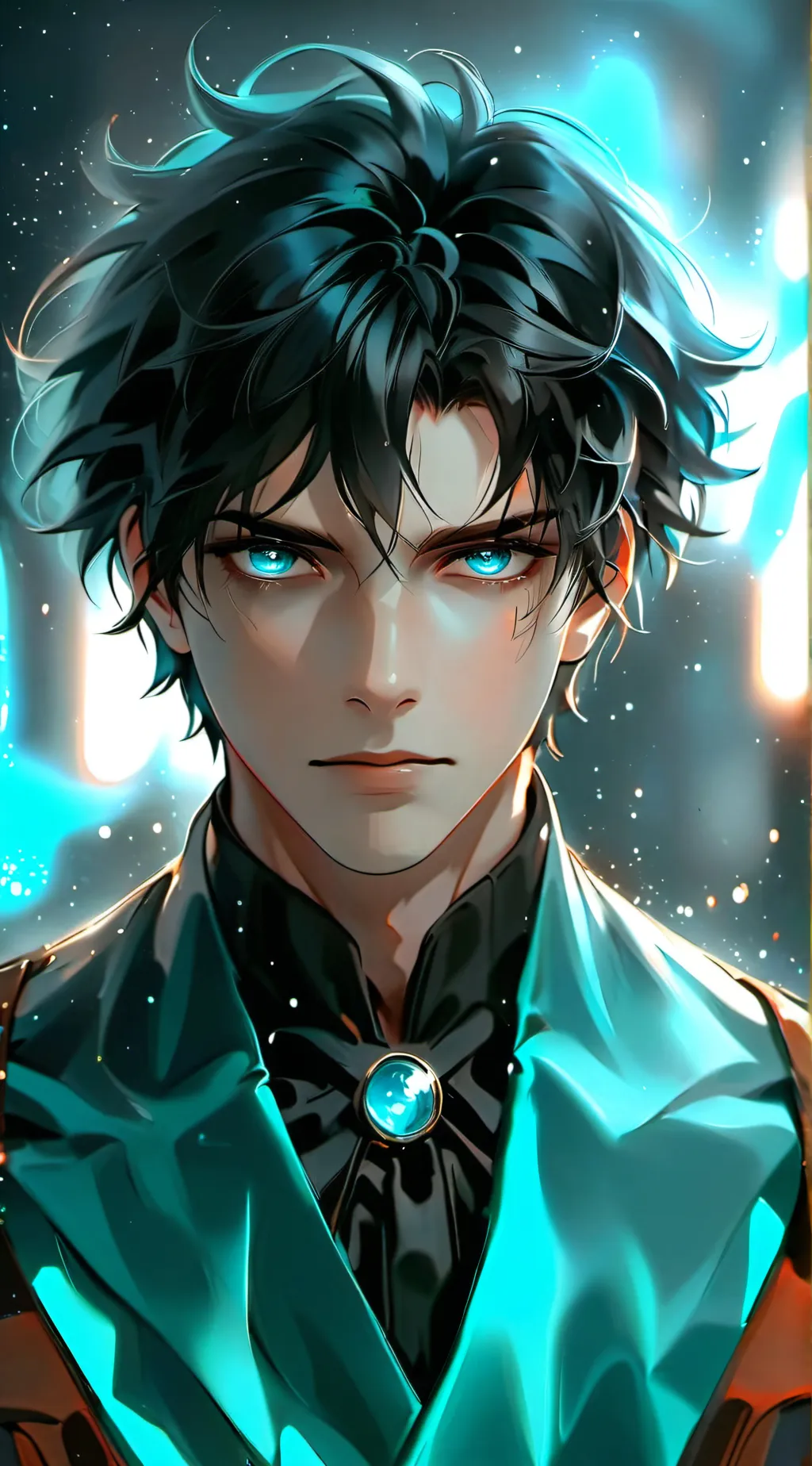 ai character: Alistair VonBlue background