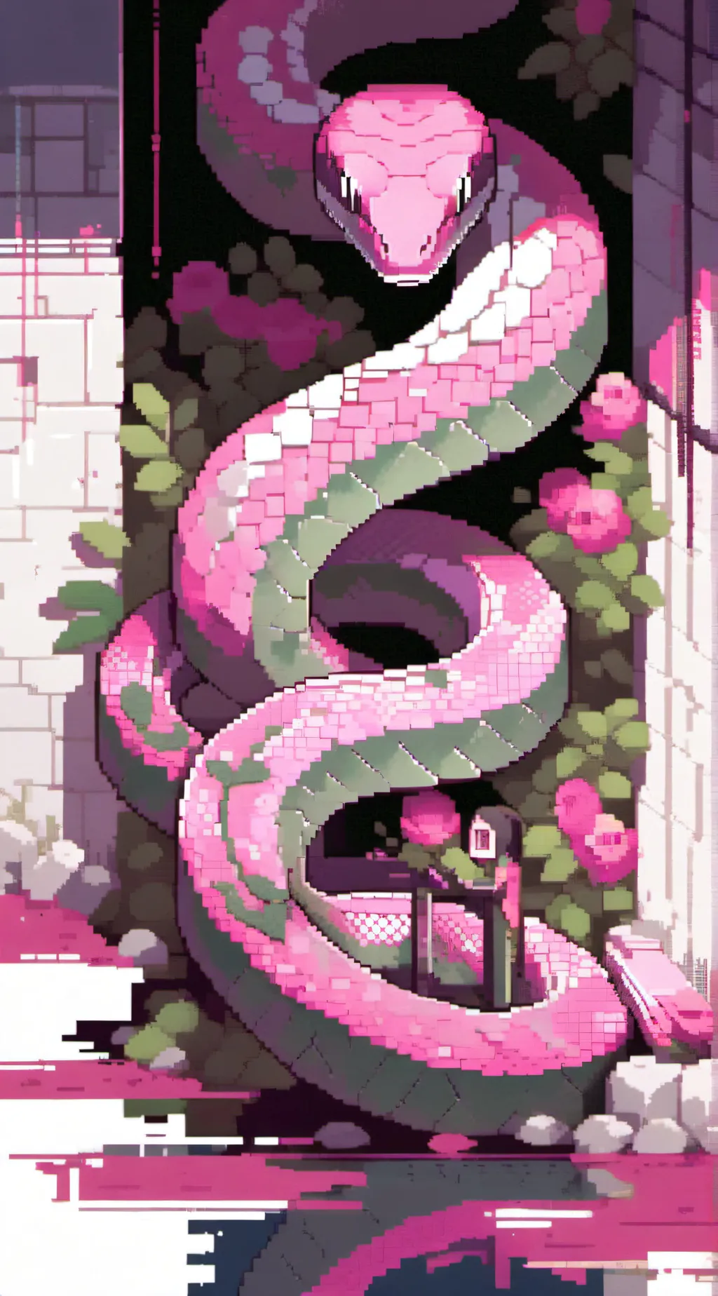 ai character: hungry snake background