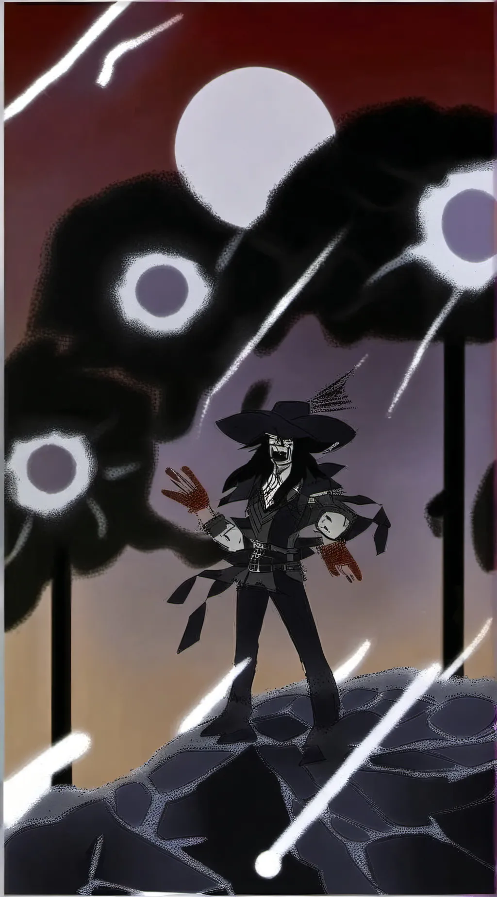 ai character: miss circle background