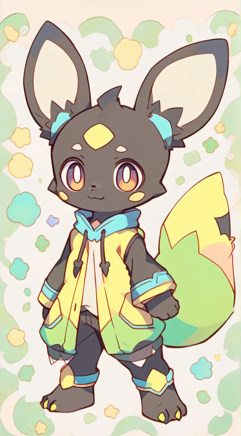 ai character: Sad Umbreon  background