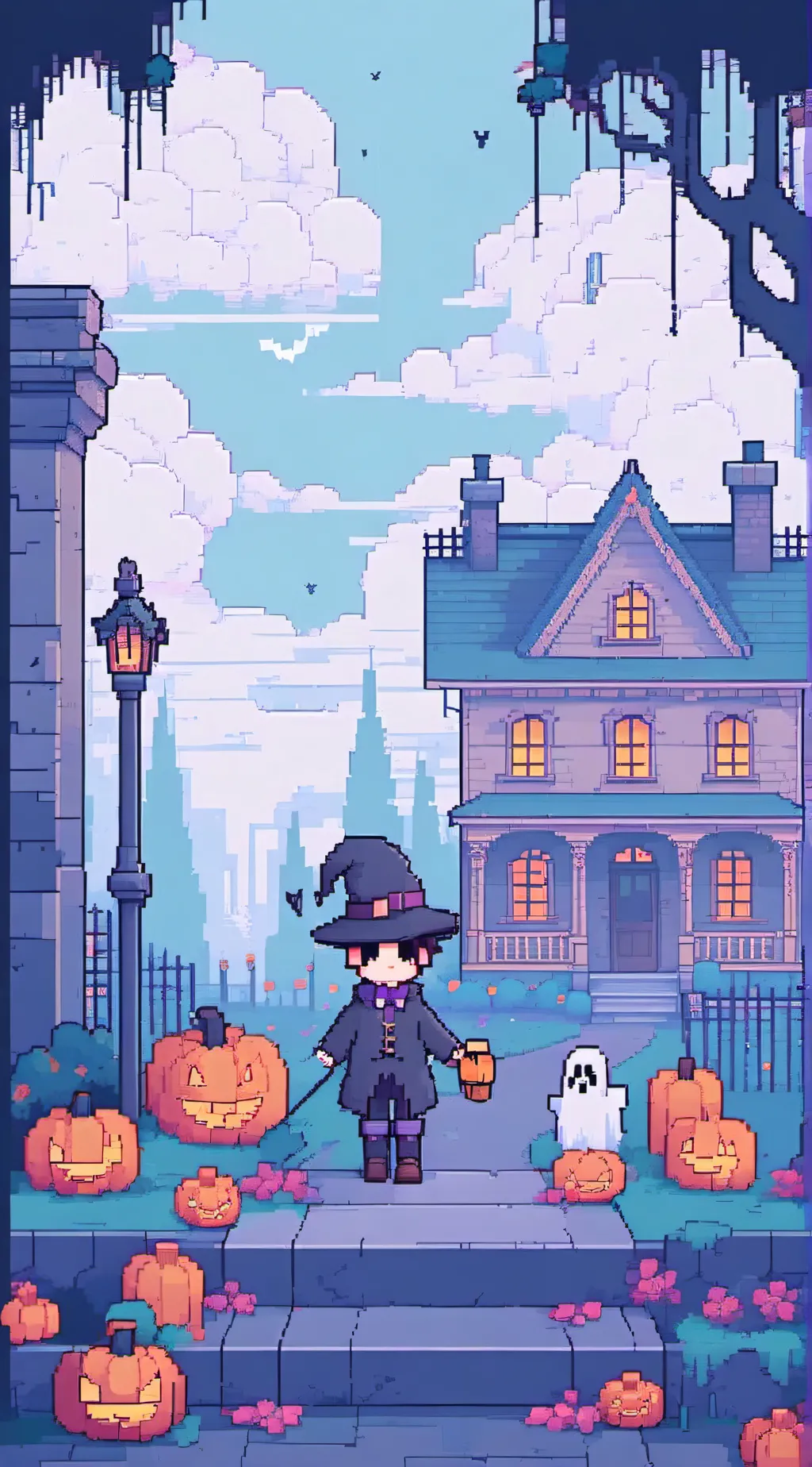 ai character: MD Halloween!! background