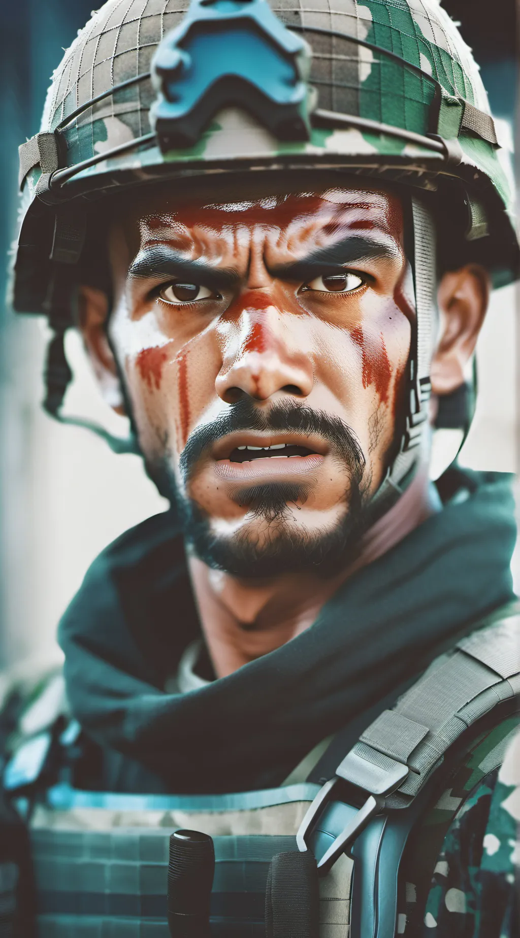 ai character: Boot camp background