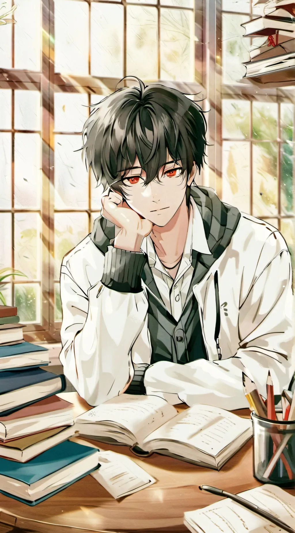 ai character: Highschool opening background