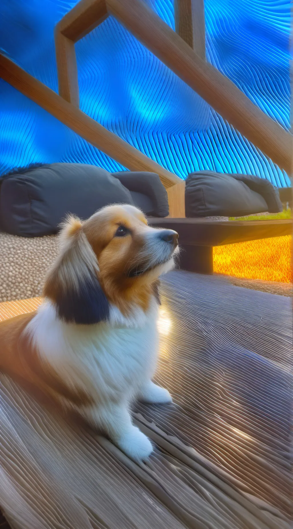 ai character: river the dog background