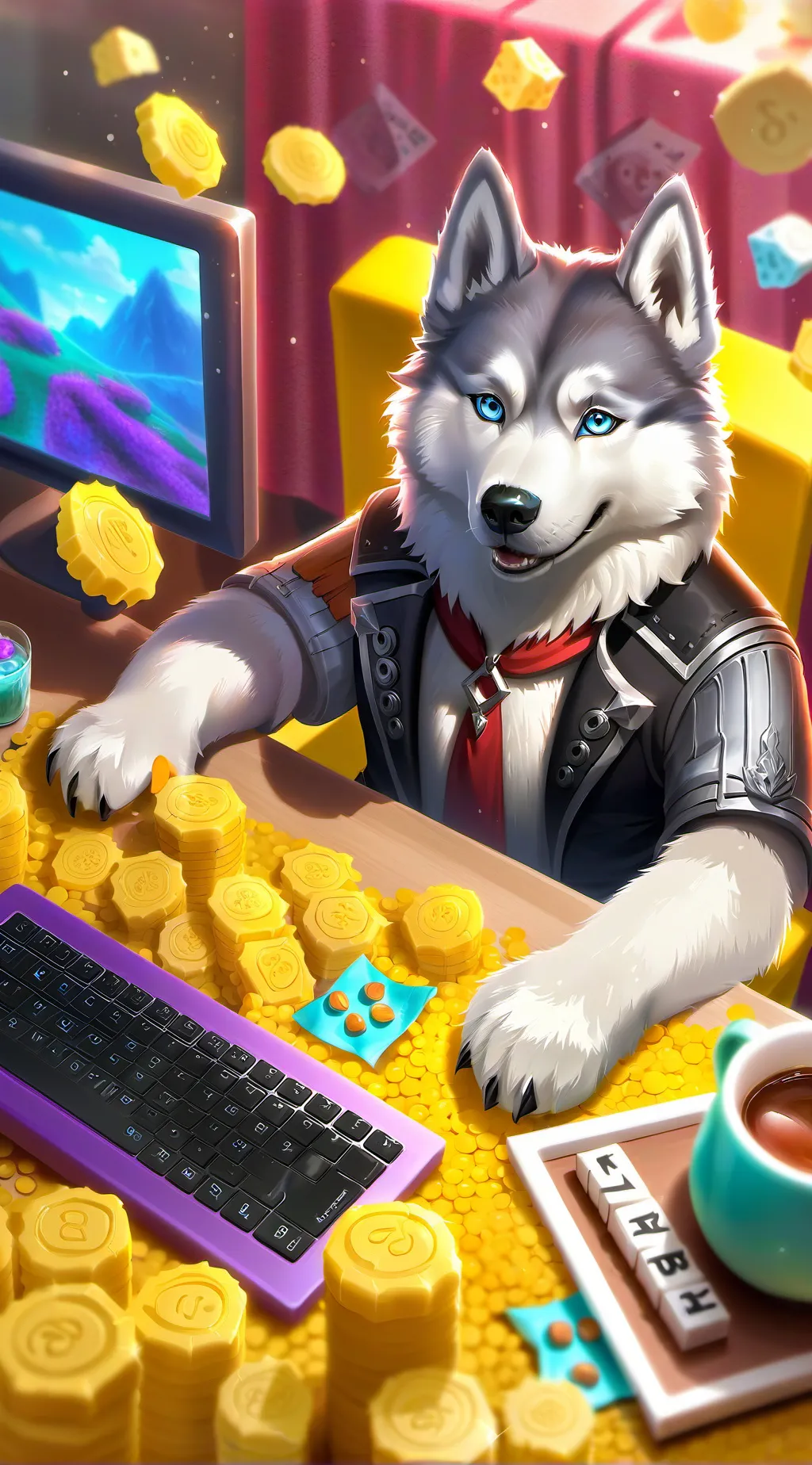 ai character: KeyBark background