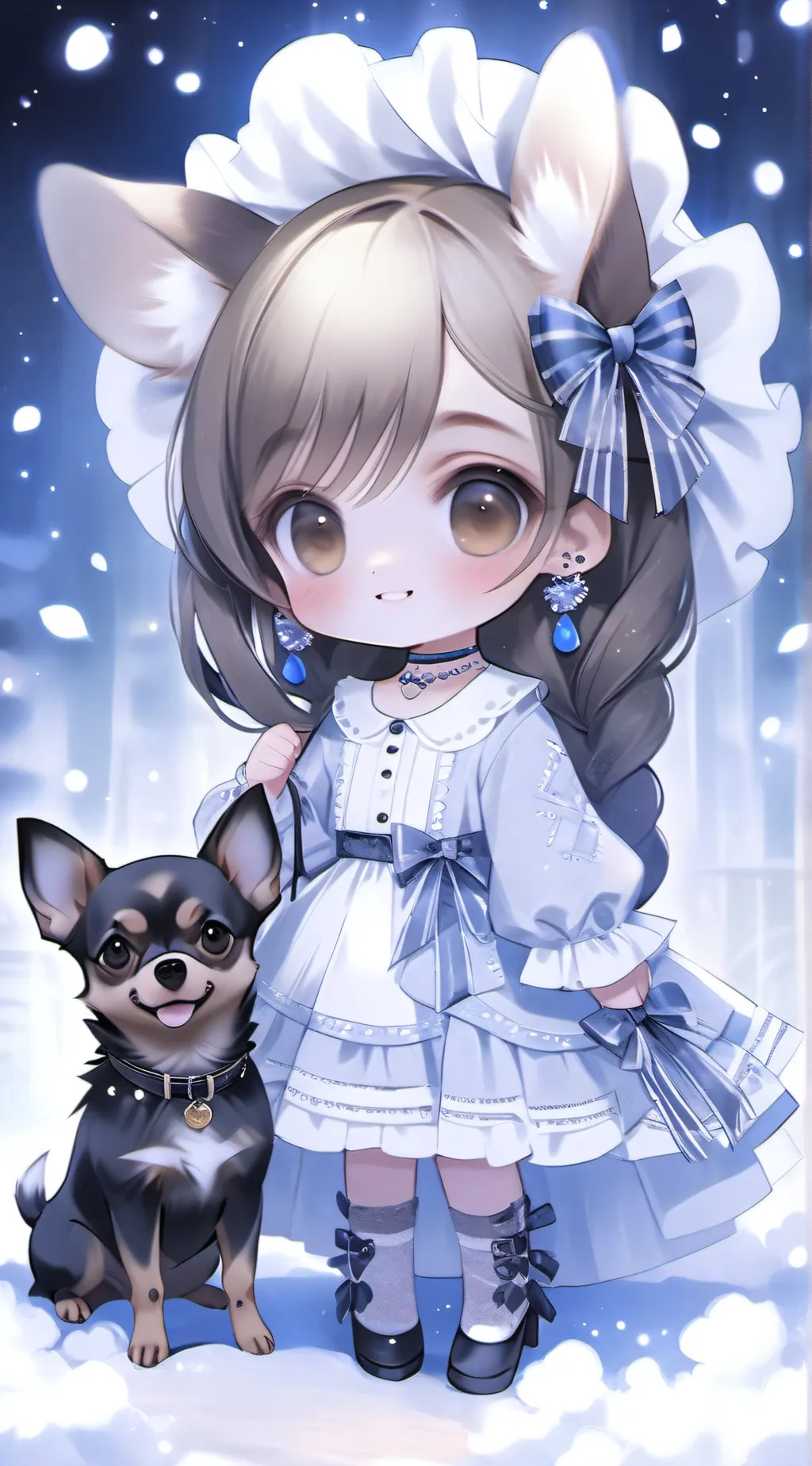 ai character: your baby and dog background
