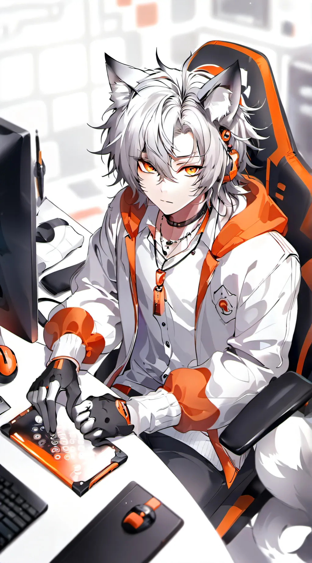 ai character: Pixel background