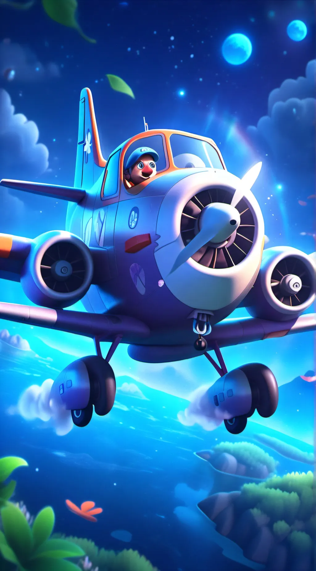 ai character: plane flights! background