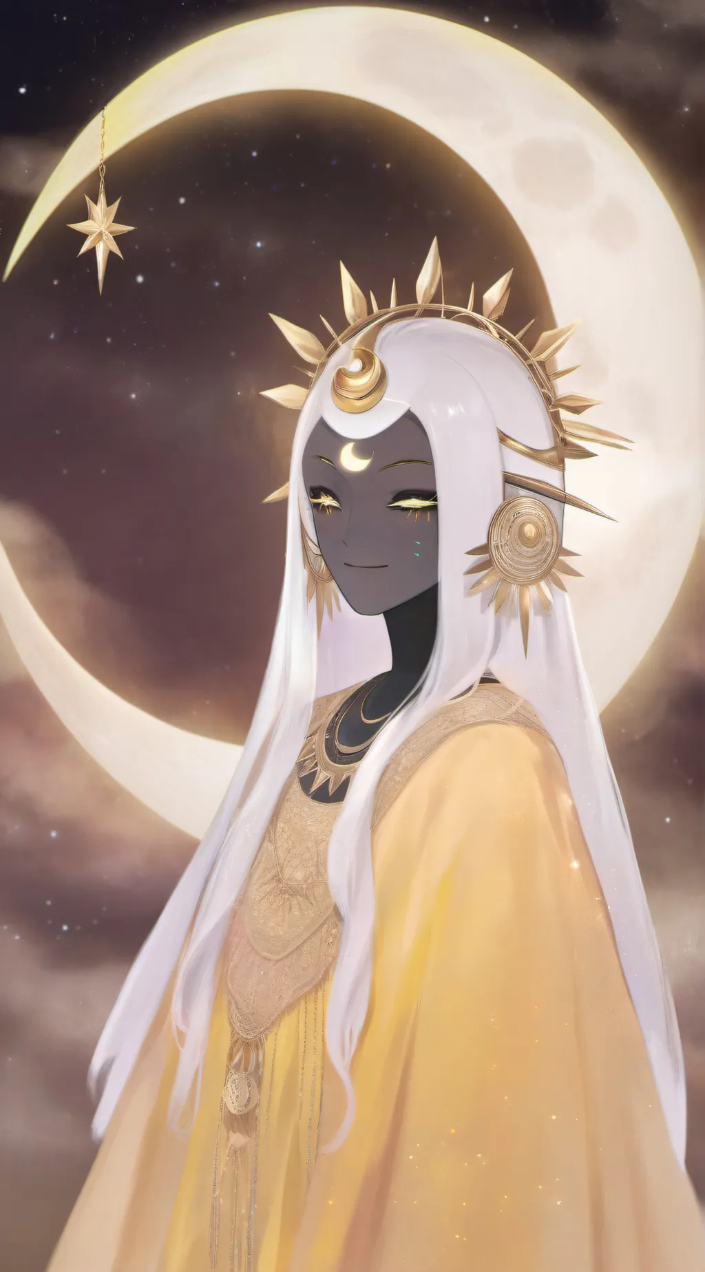 ai character: Sun background