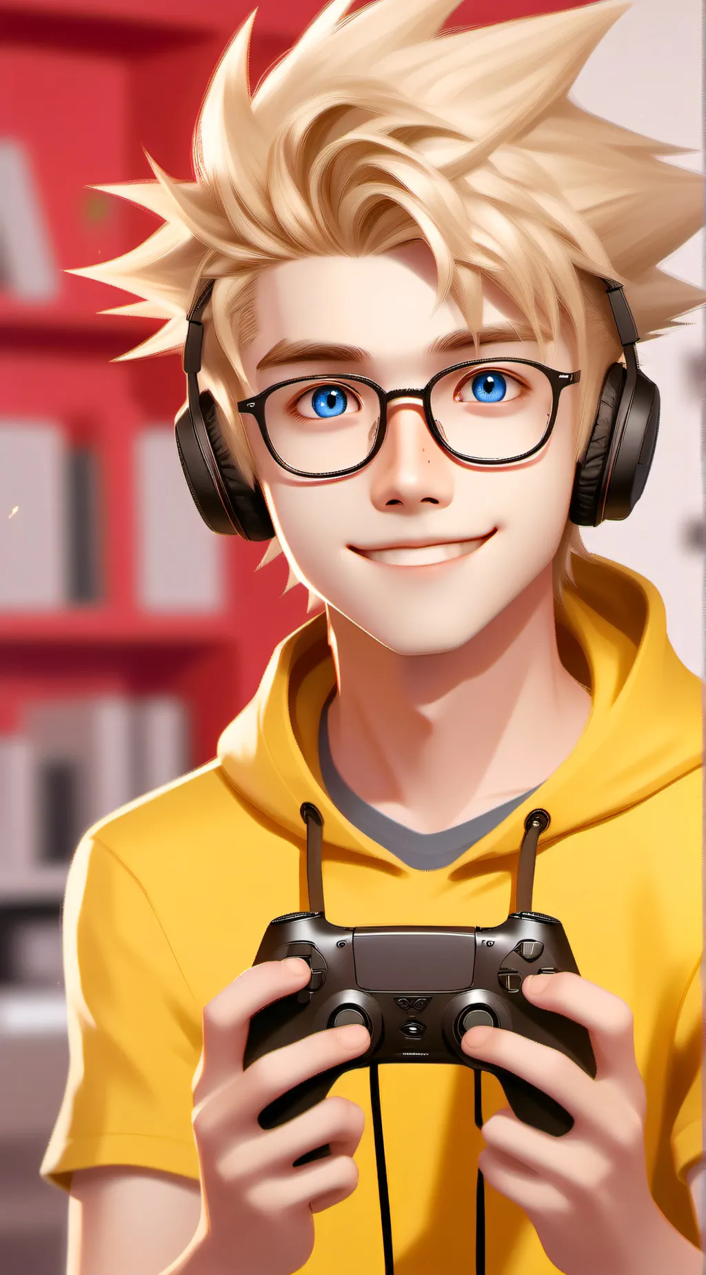 ai character: Game-Geek Pikachu  background