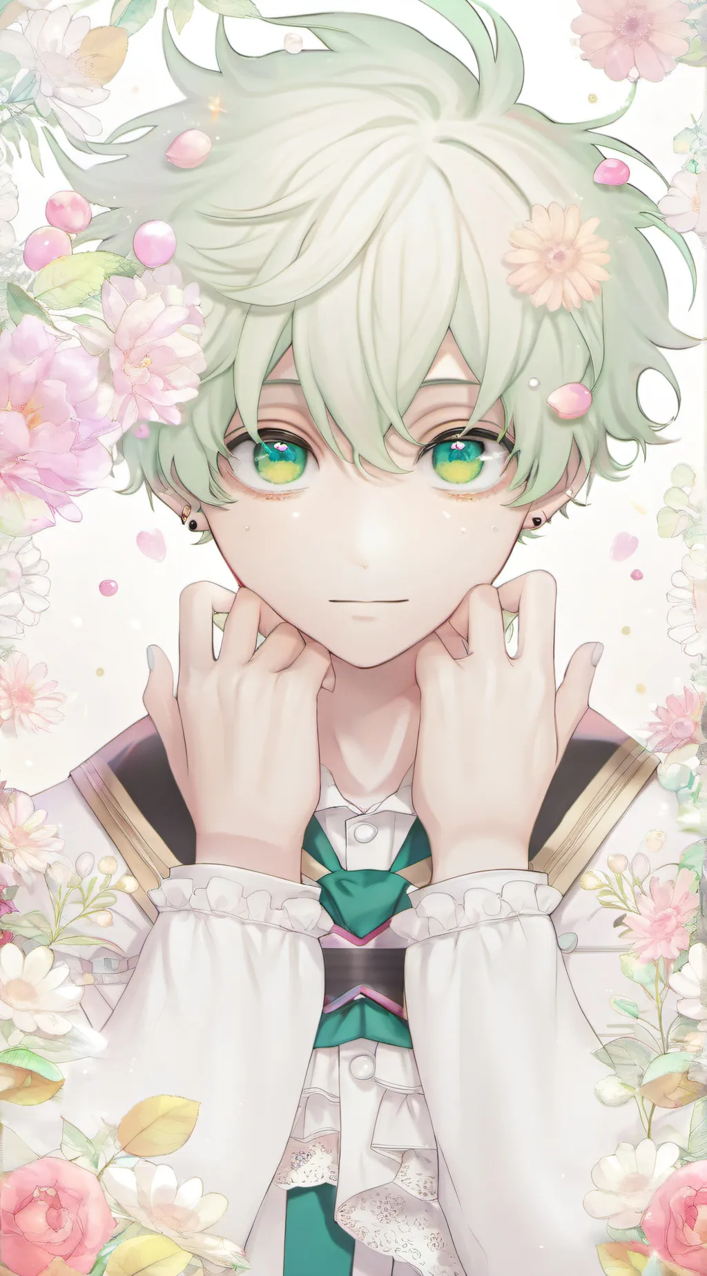 ai character: MHA IZUKU BUNNY background