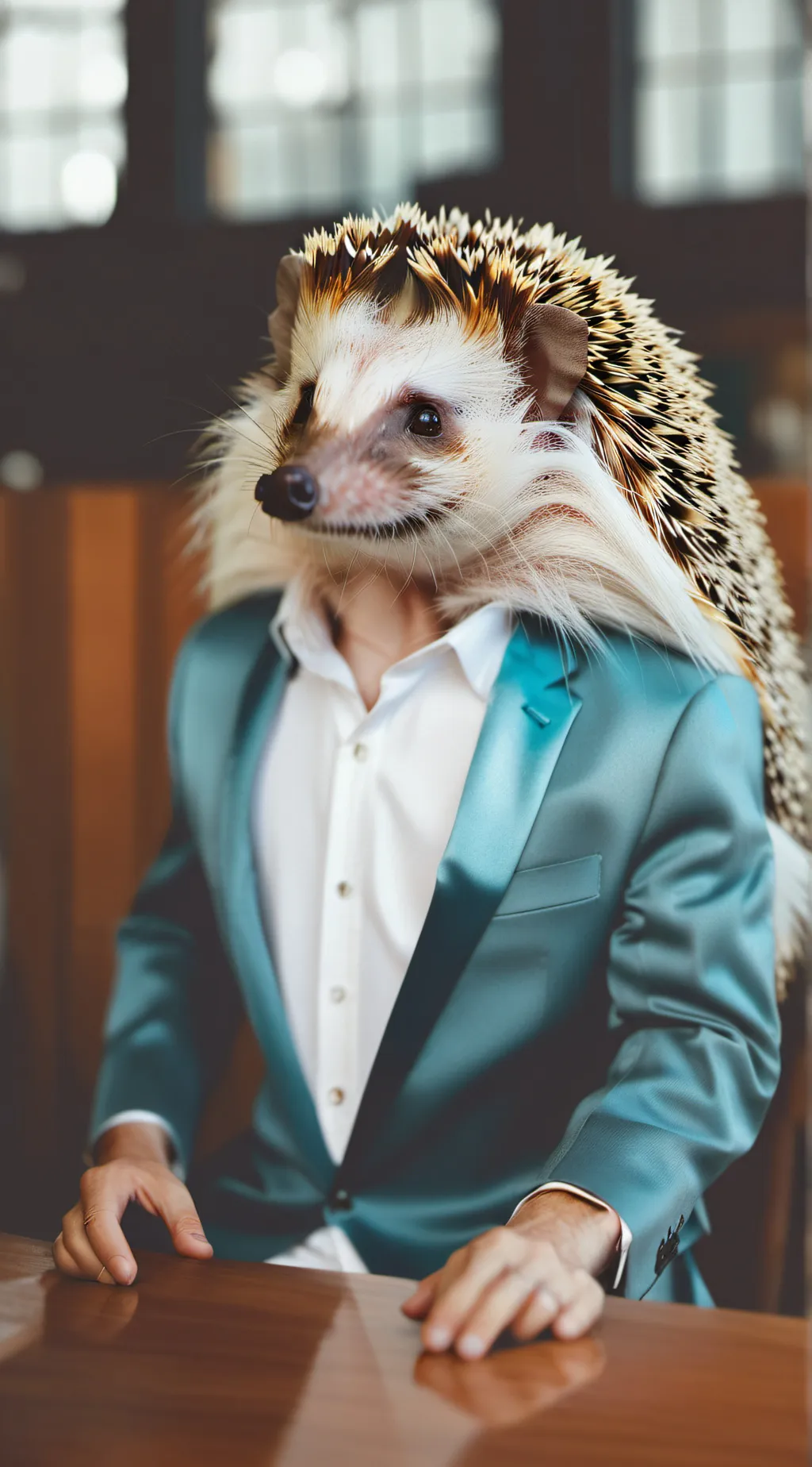 ai character:  hedgehog background