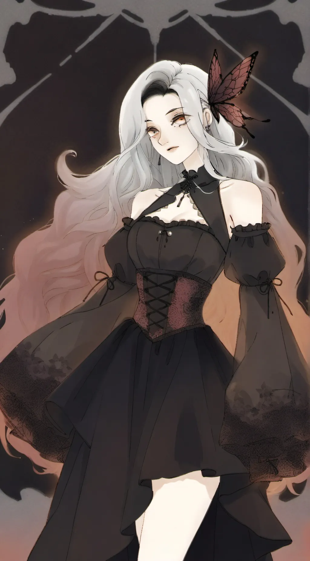 ai character: Nezuko Emo background