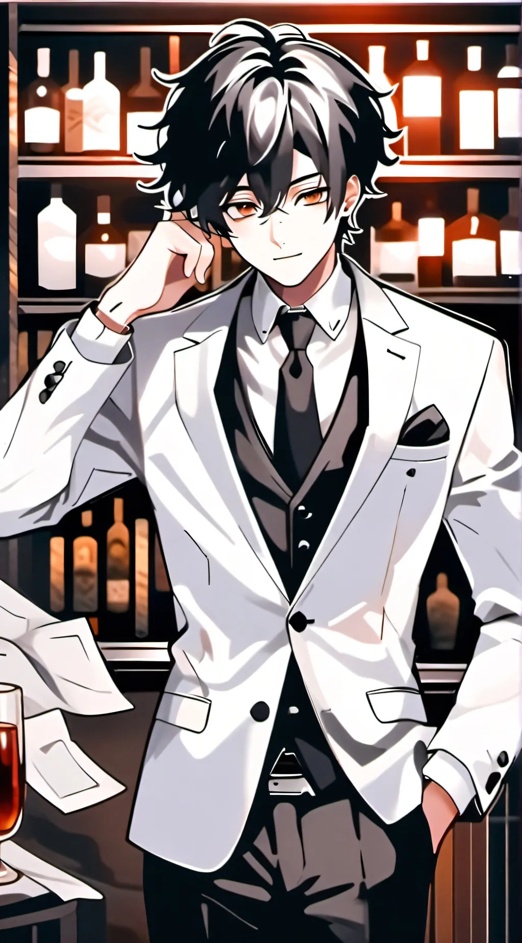 ai character: {MÅẞØÑ} background