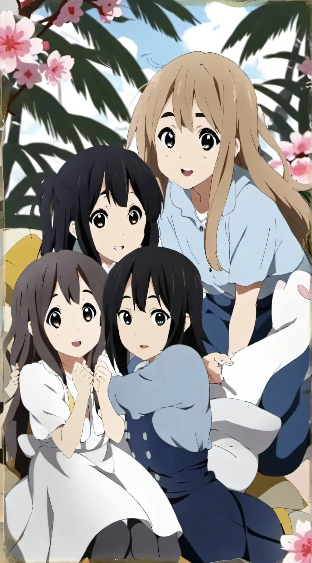 ai character: girl sleepover  background