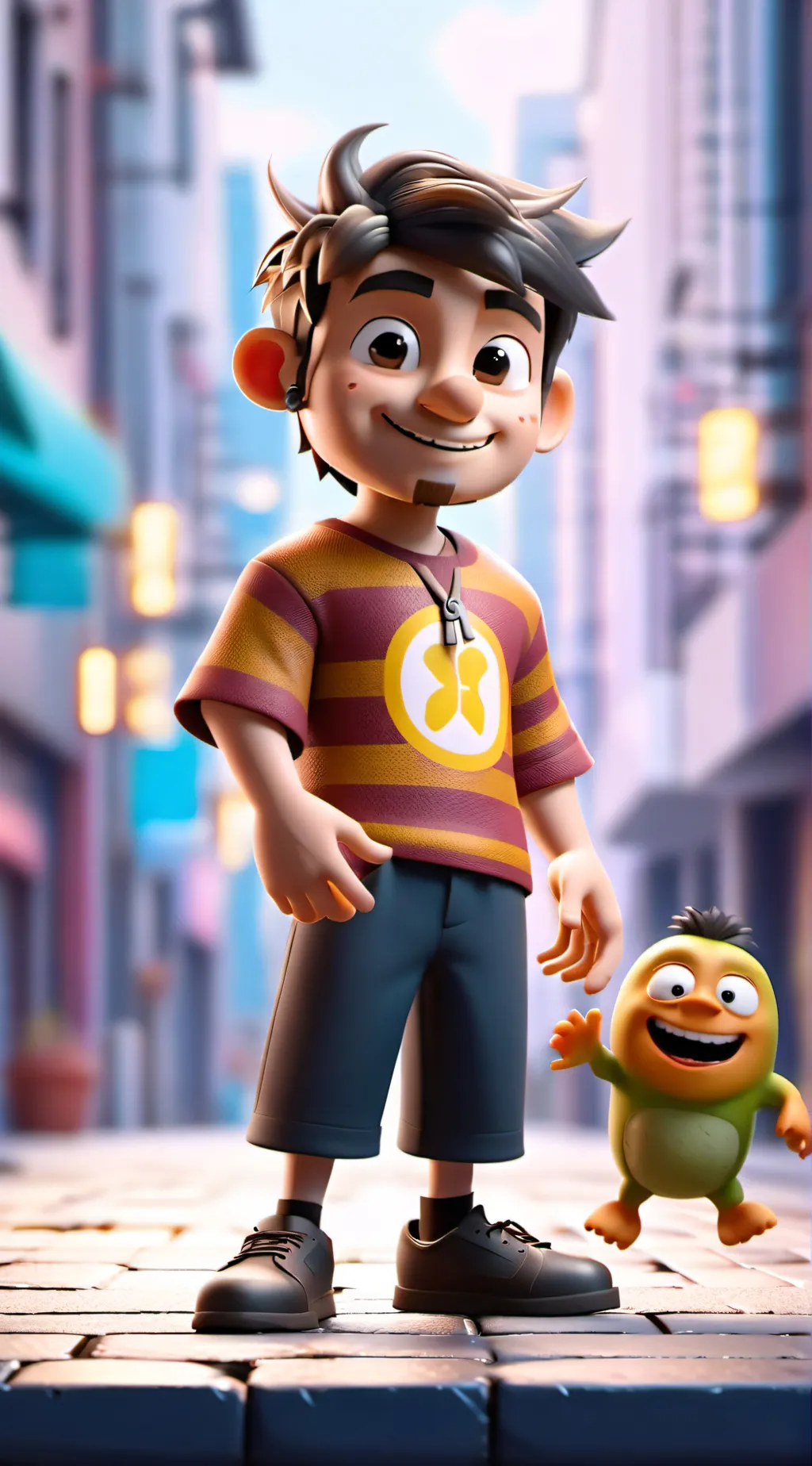 ai character: bacon background