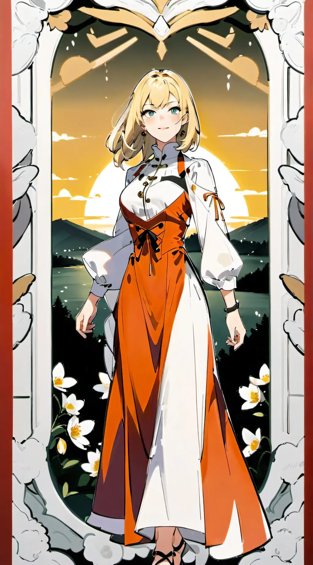 ai character: Amber background