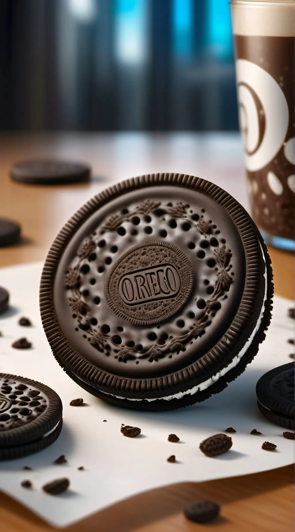 ai character: miss circle cat  background