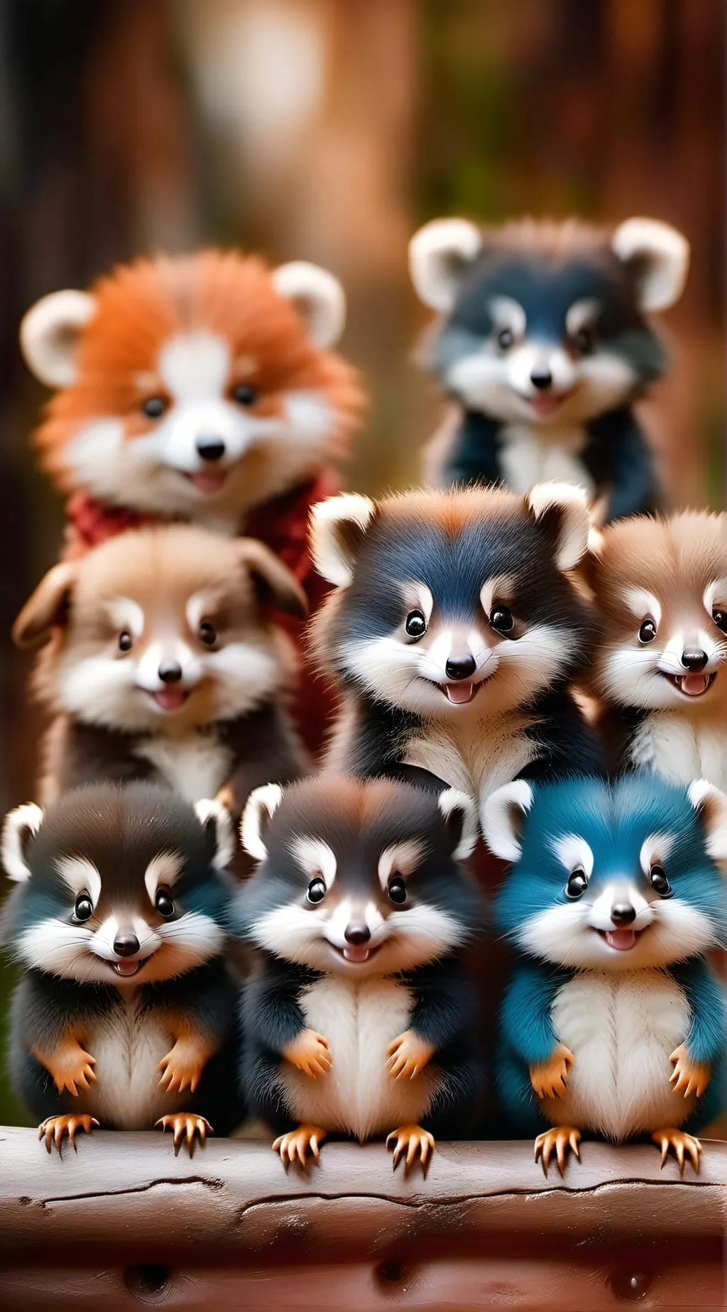 ai character: baby critters mean background