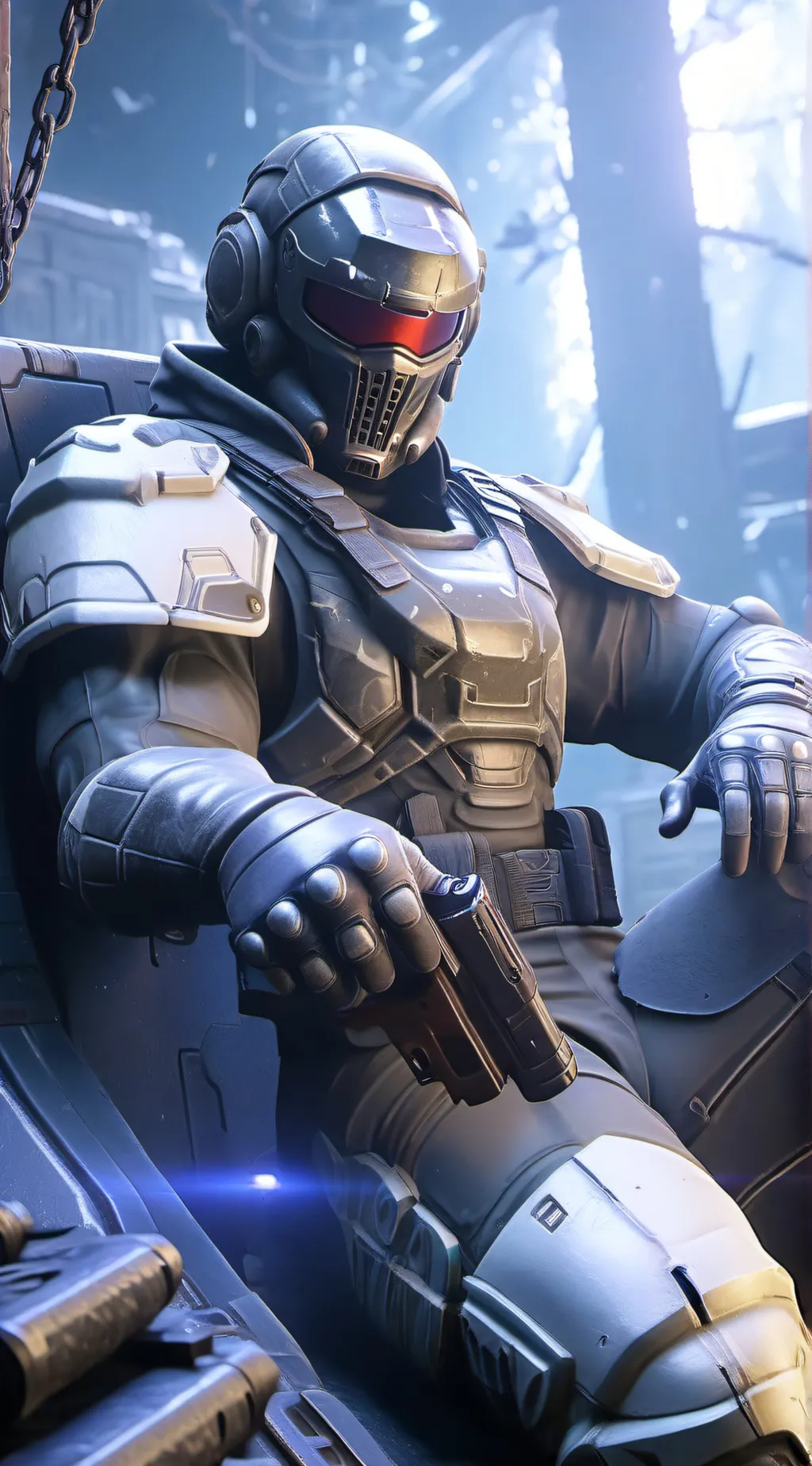 ai character: Classic Doom guy background