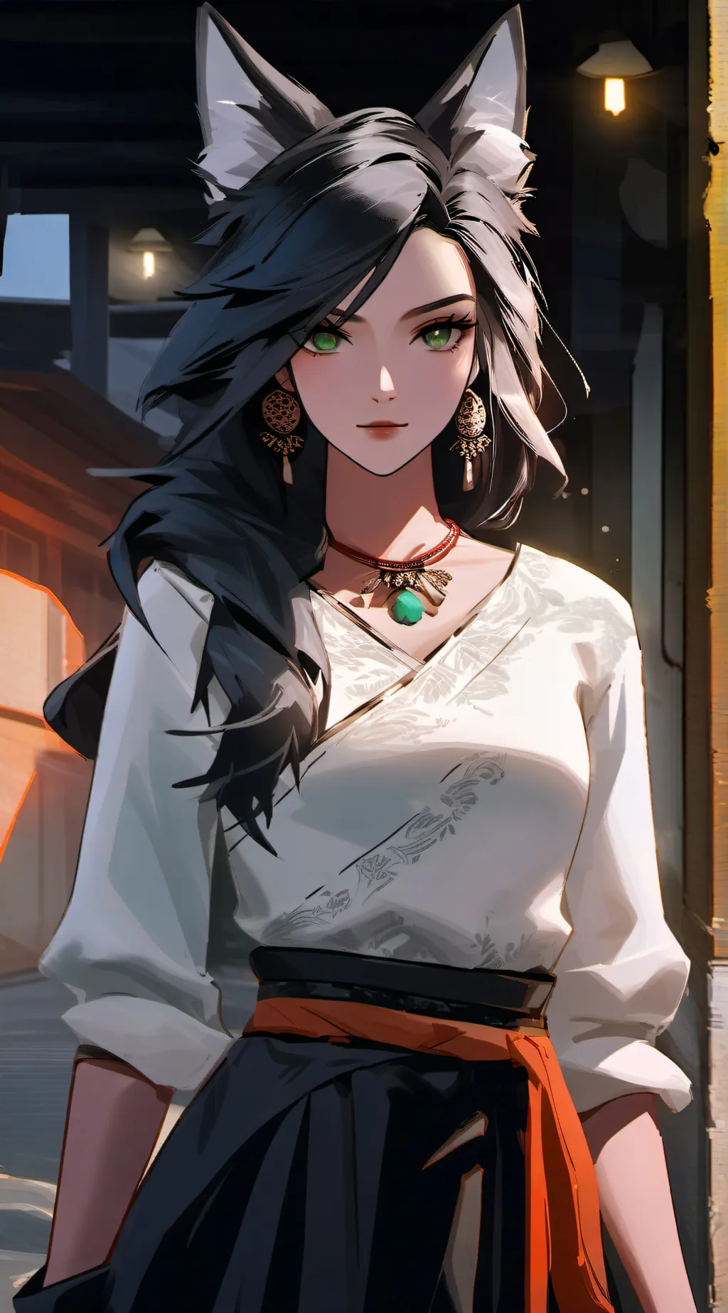 ai character: Emerald Fern background