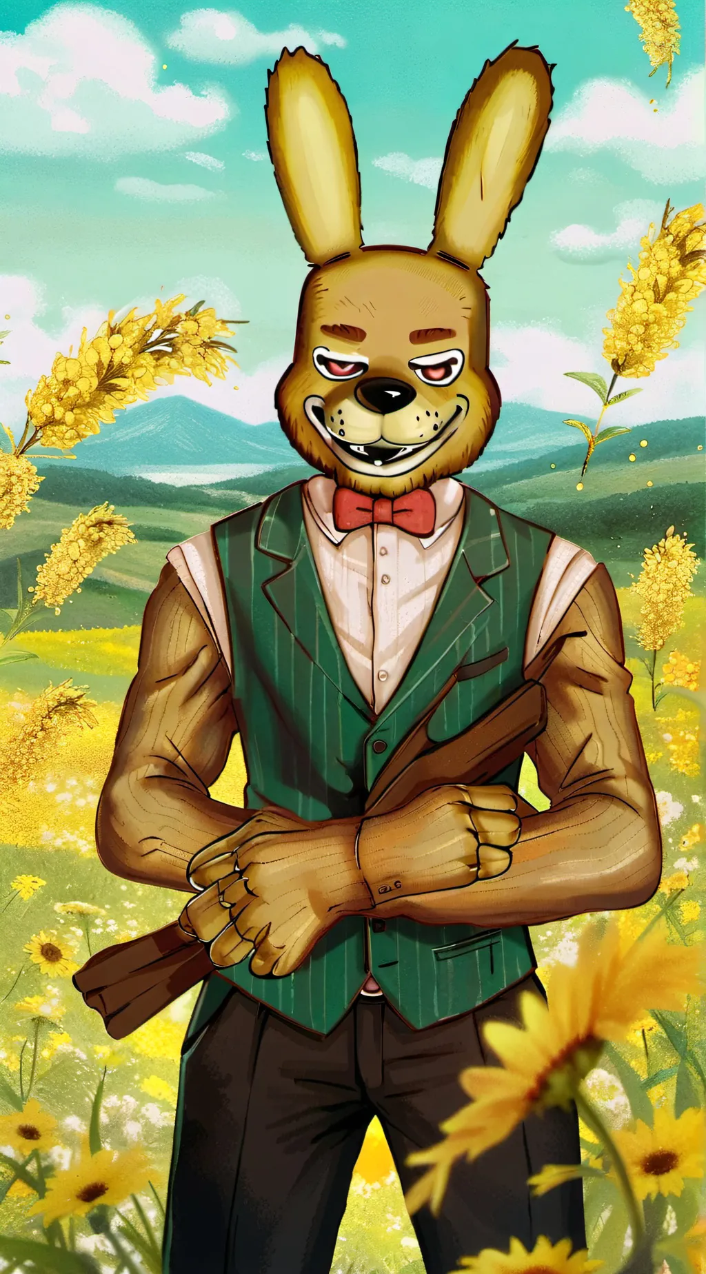 ai character: stuck inside background