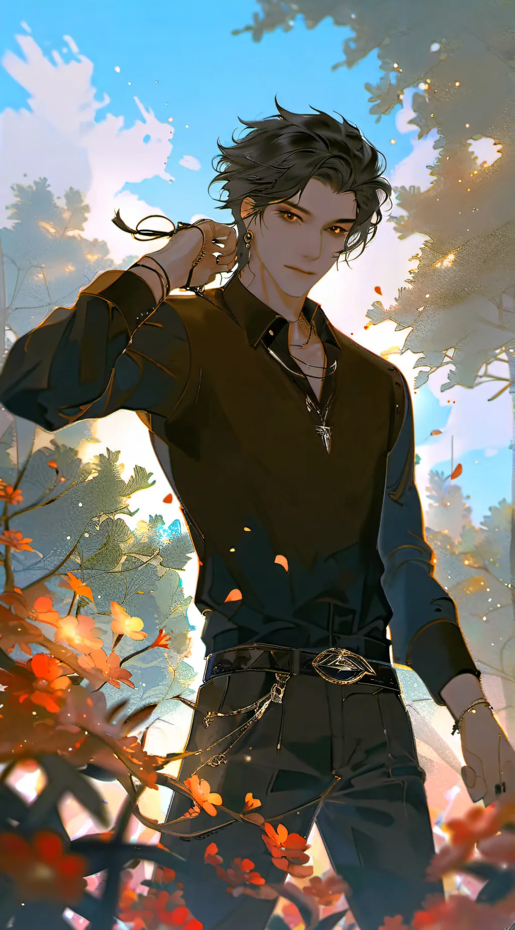 ai character: autumn  background
