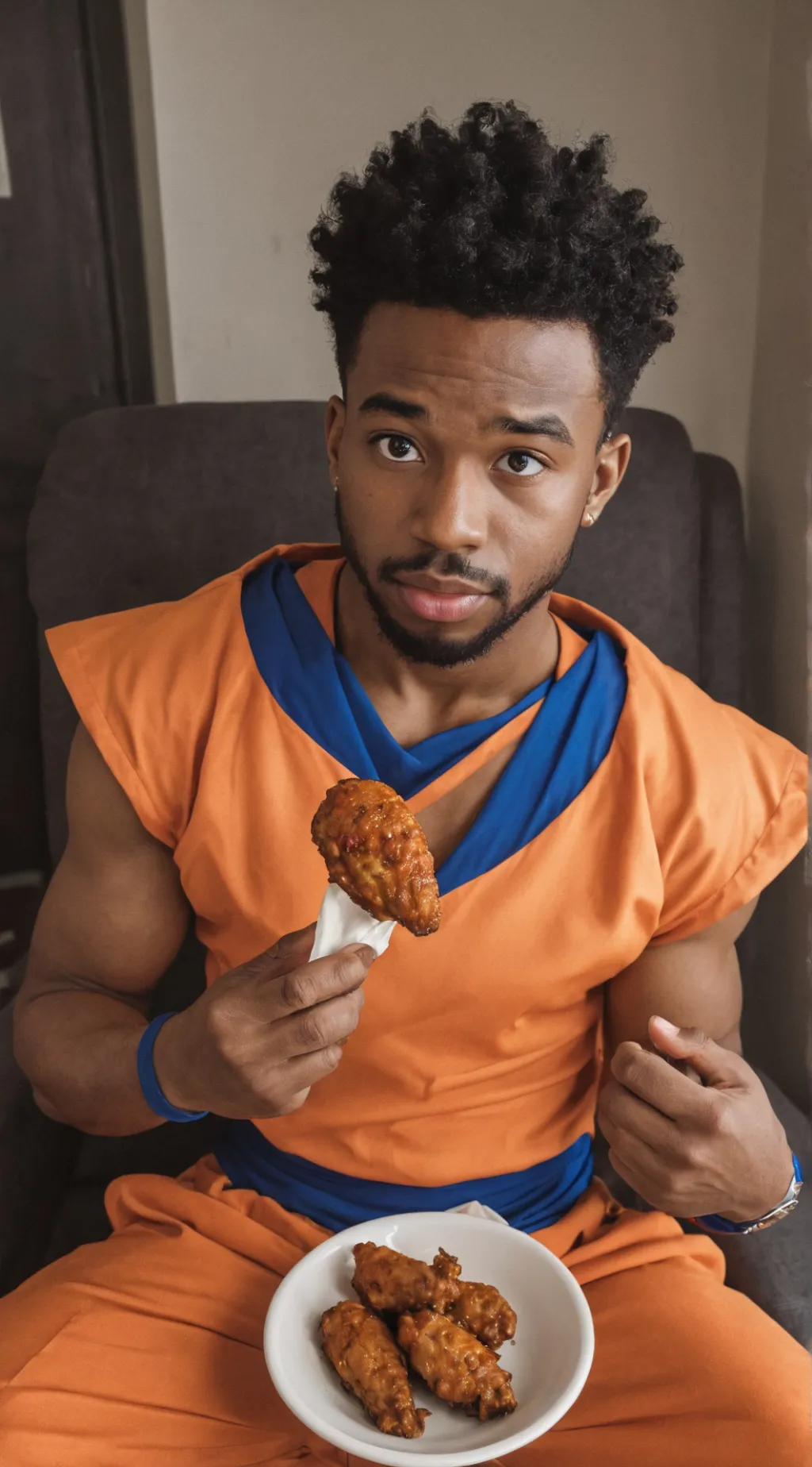 ai character: Black Goku background