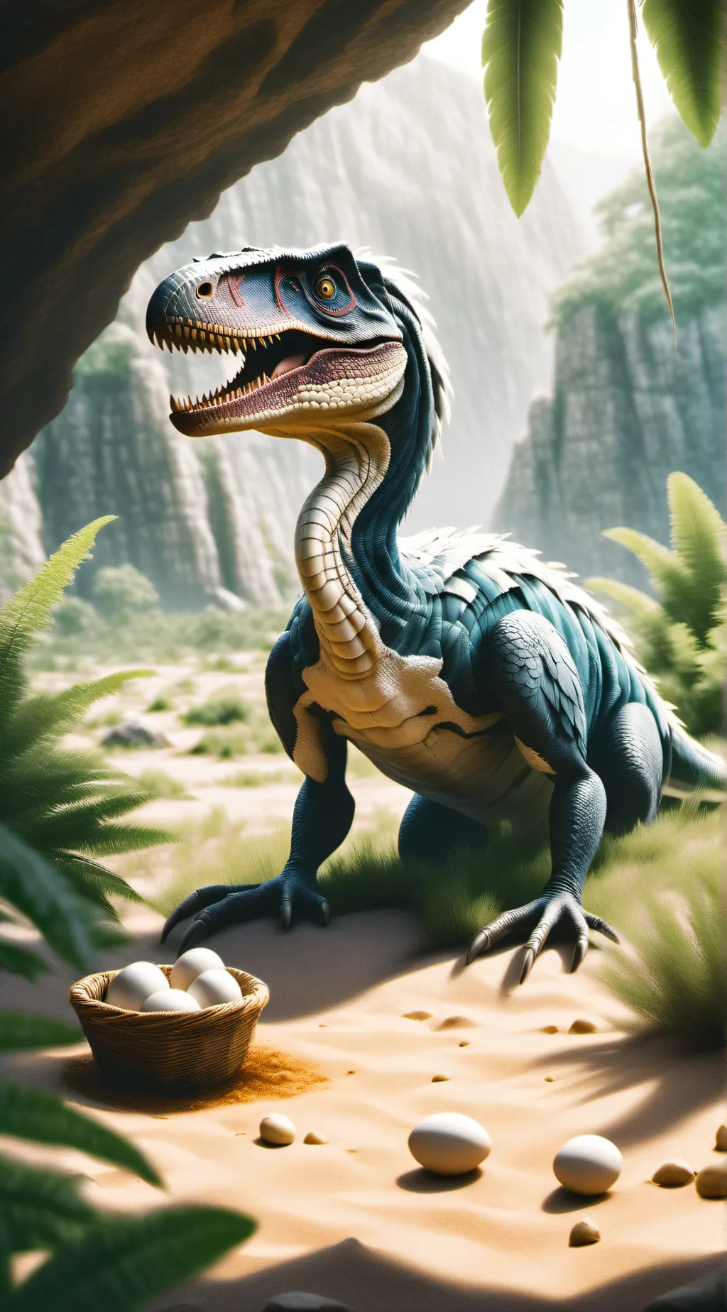 ai character: Jurassic evil background