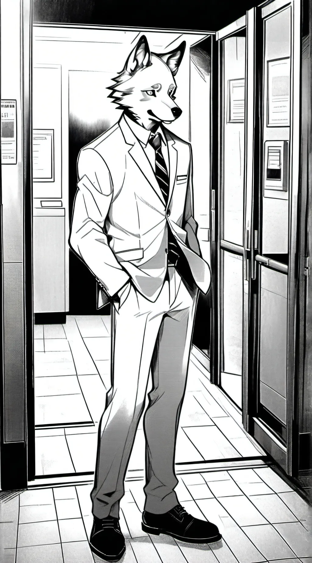 ai character: Wolfie’s diner background