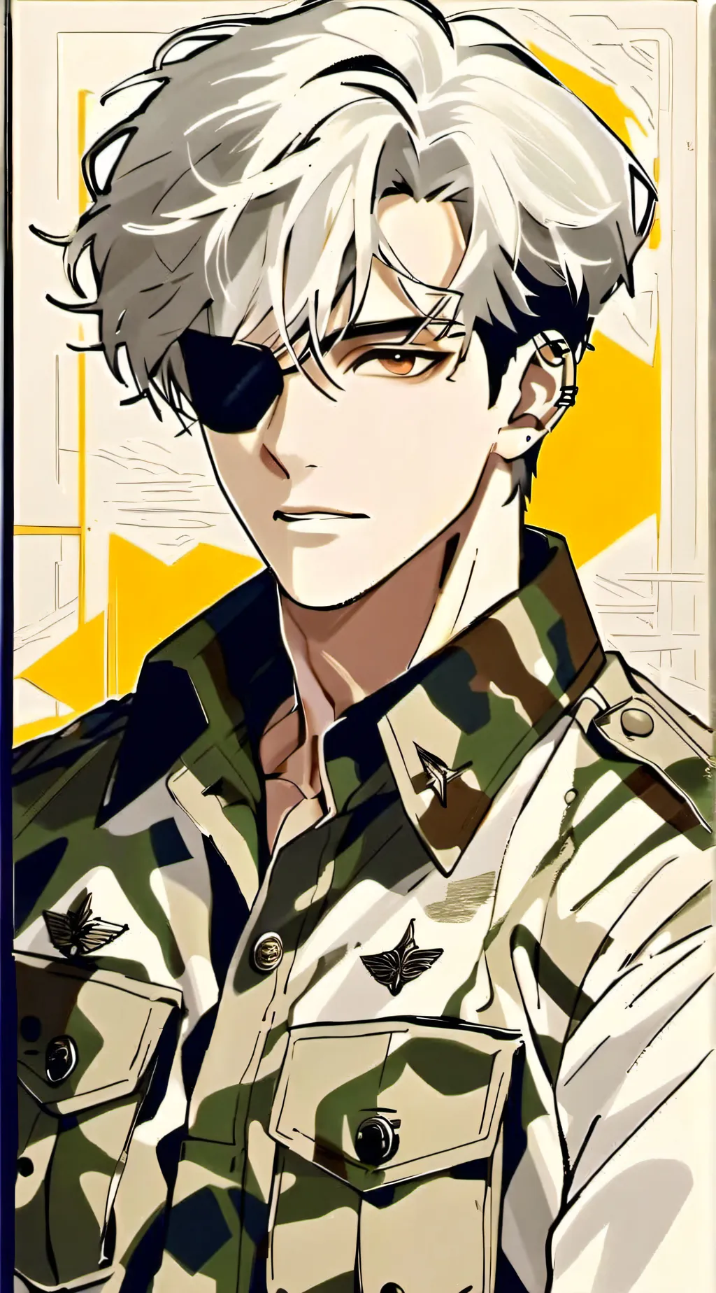 ai character: Army guy background