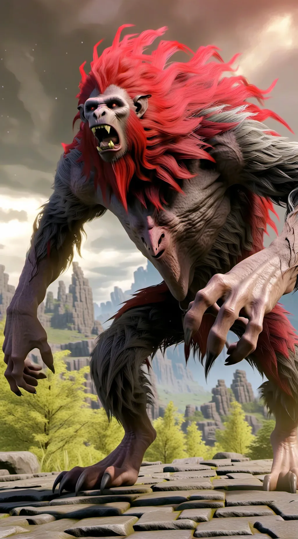 ai character: meat man fast background