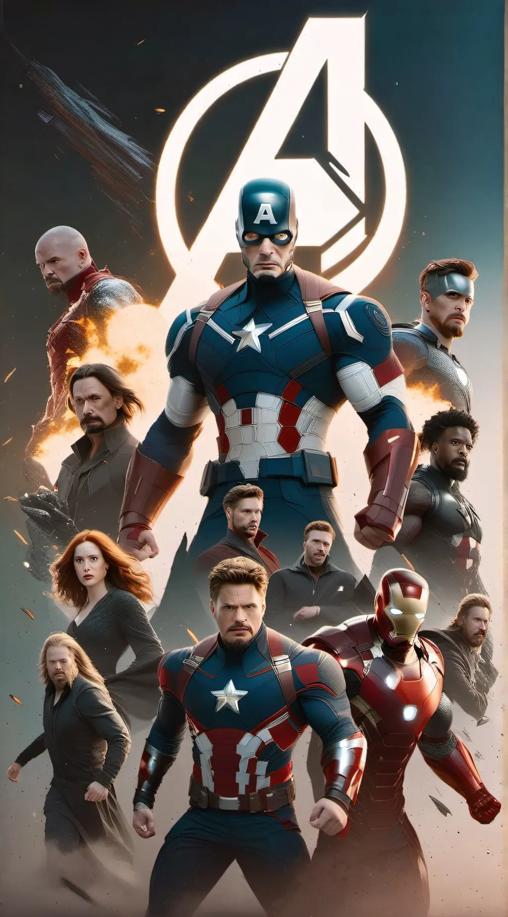 ai character: avengers  background