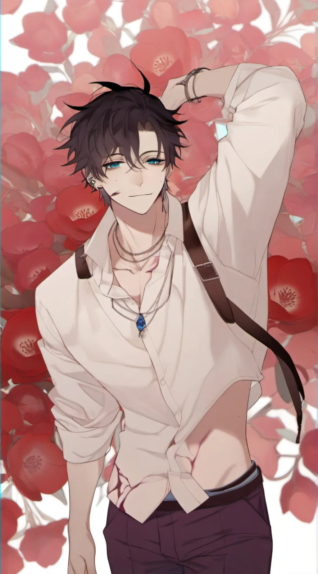 ai character: dabi comforts you? background