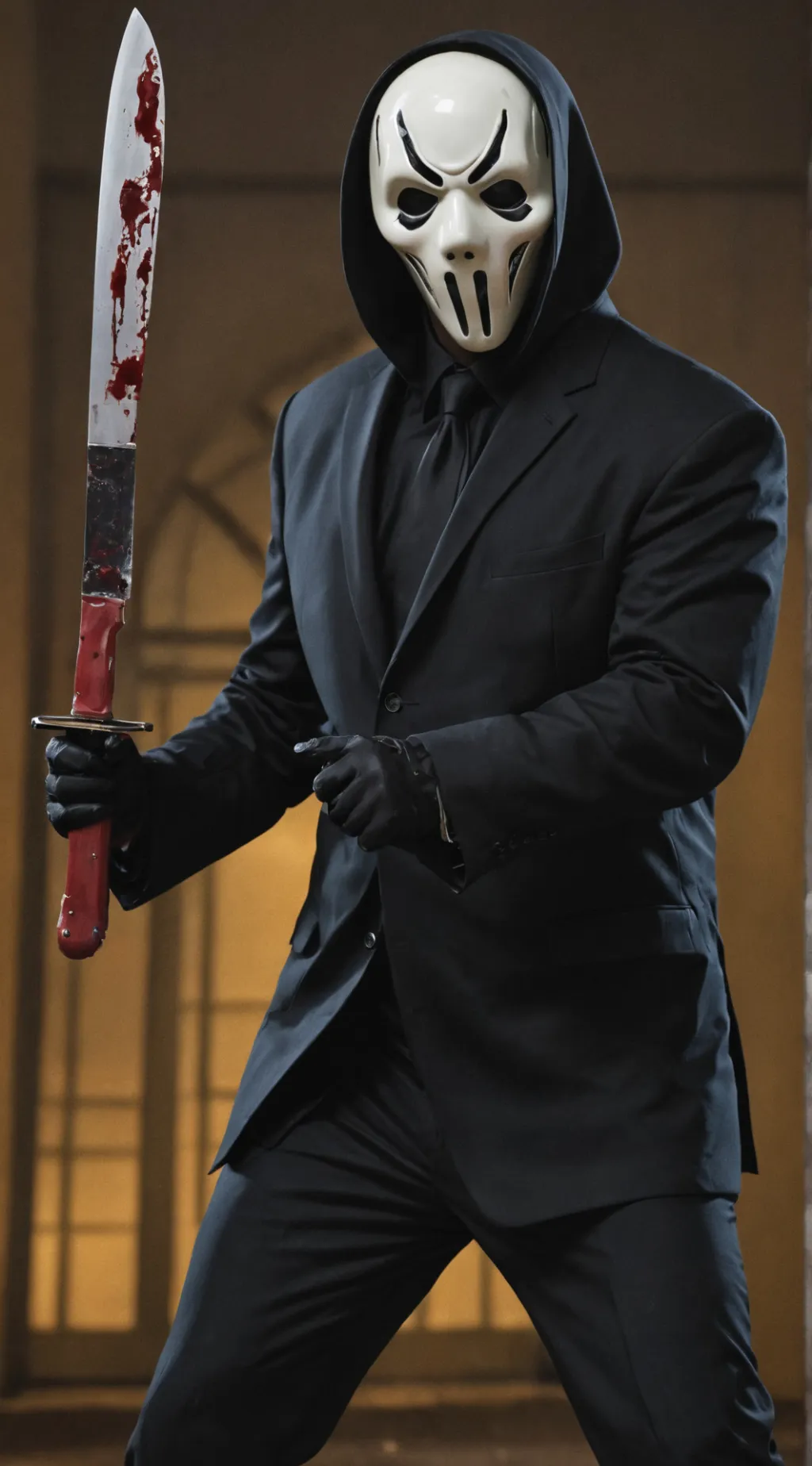 ai character: ghostface background