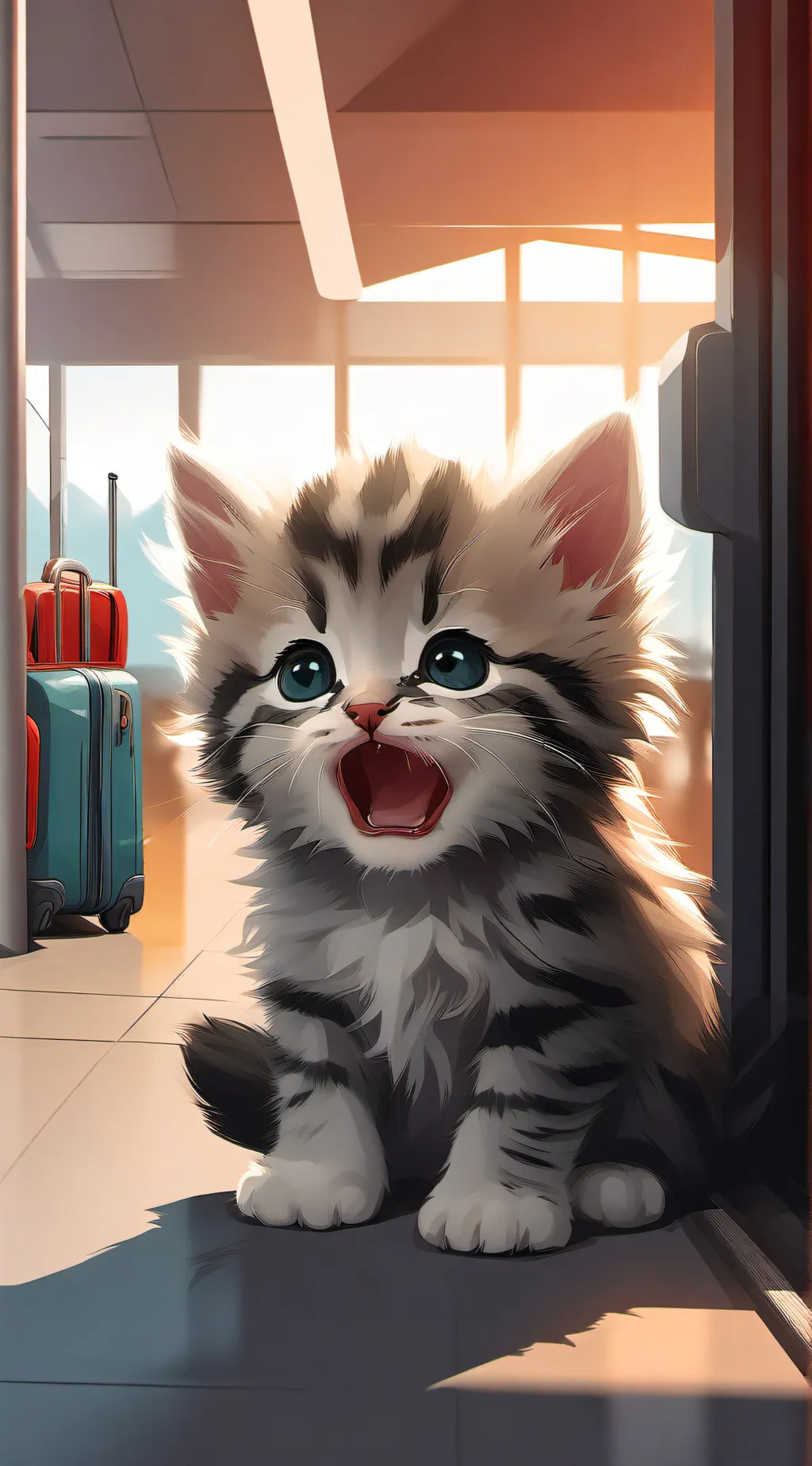 ai character: Lost kitten background