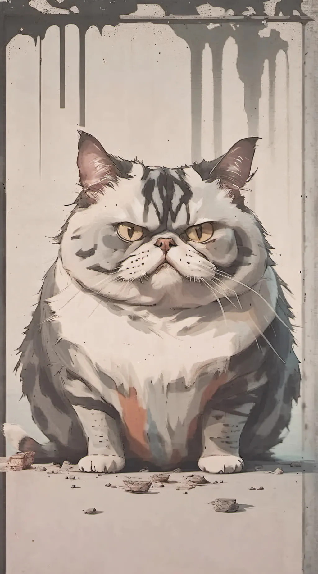 ai character: fat cat background