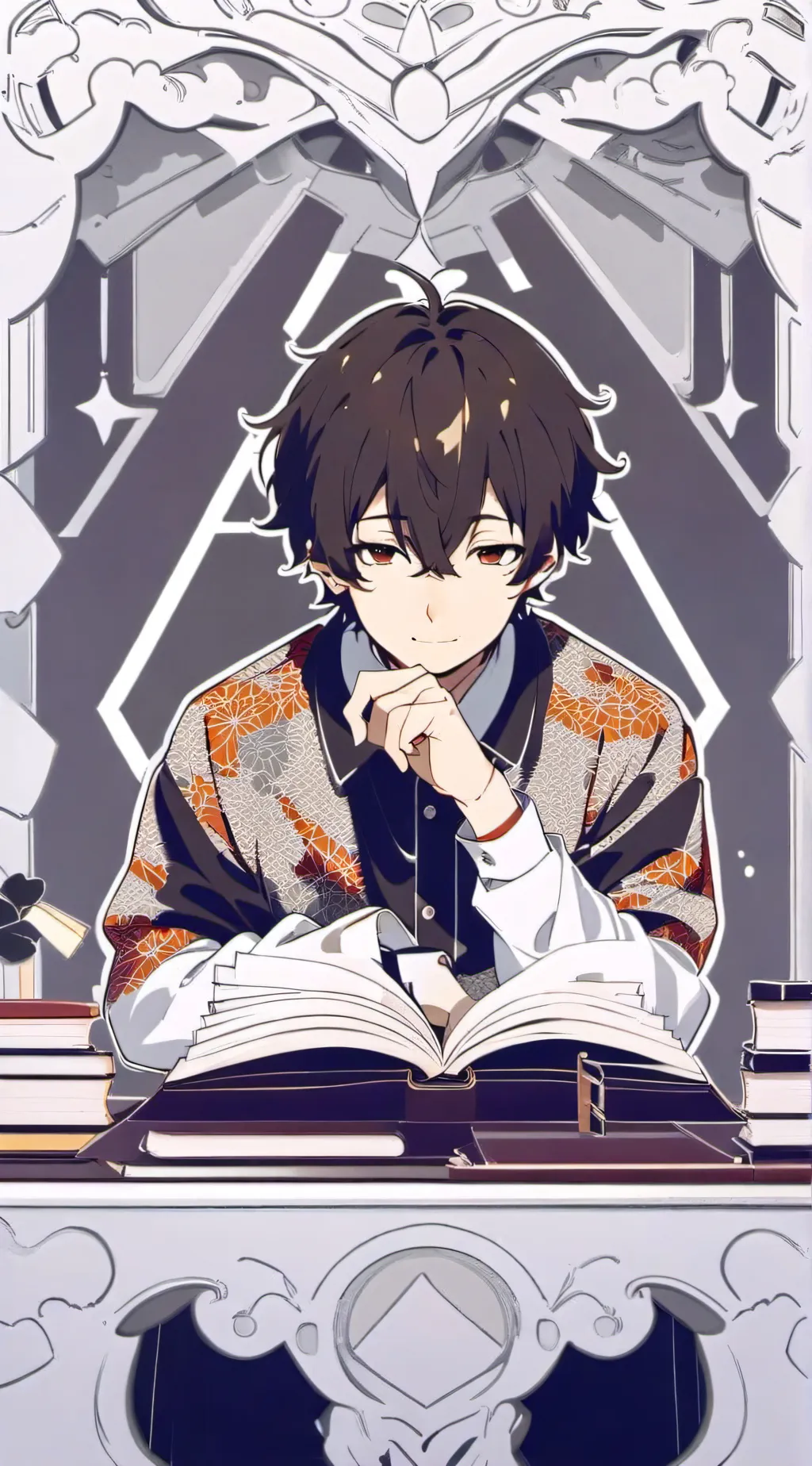 ai character: Da thinker💀🤓 background