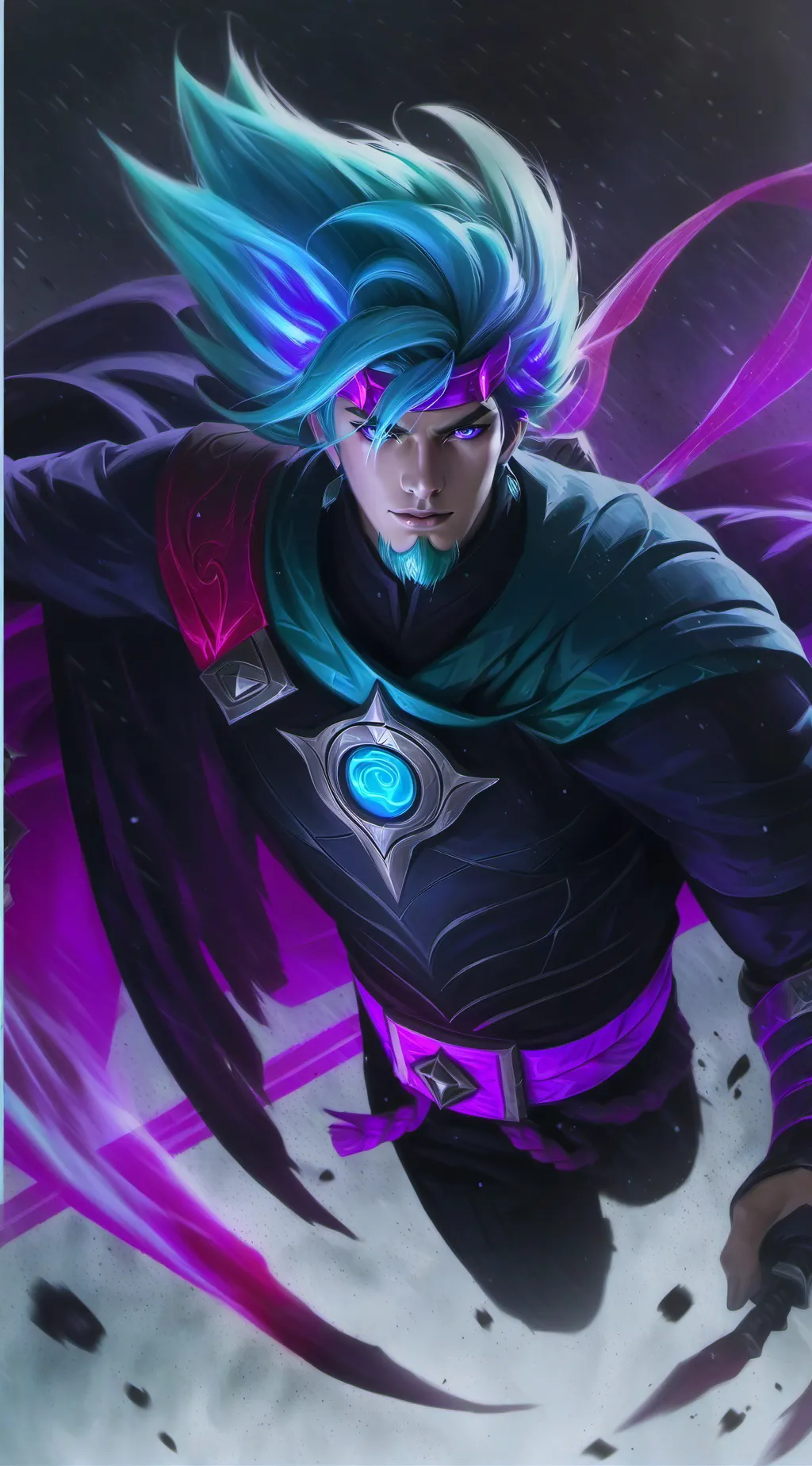 ai character: silver  background