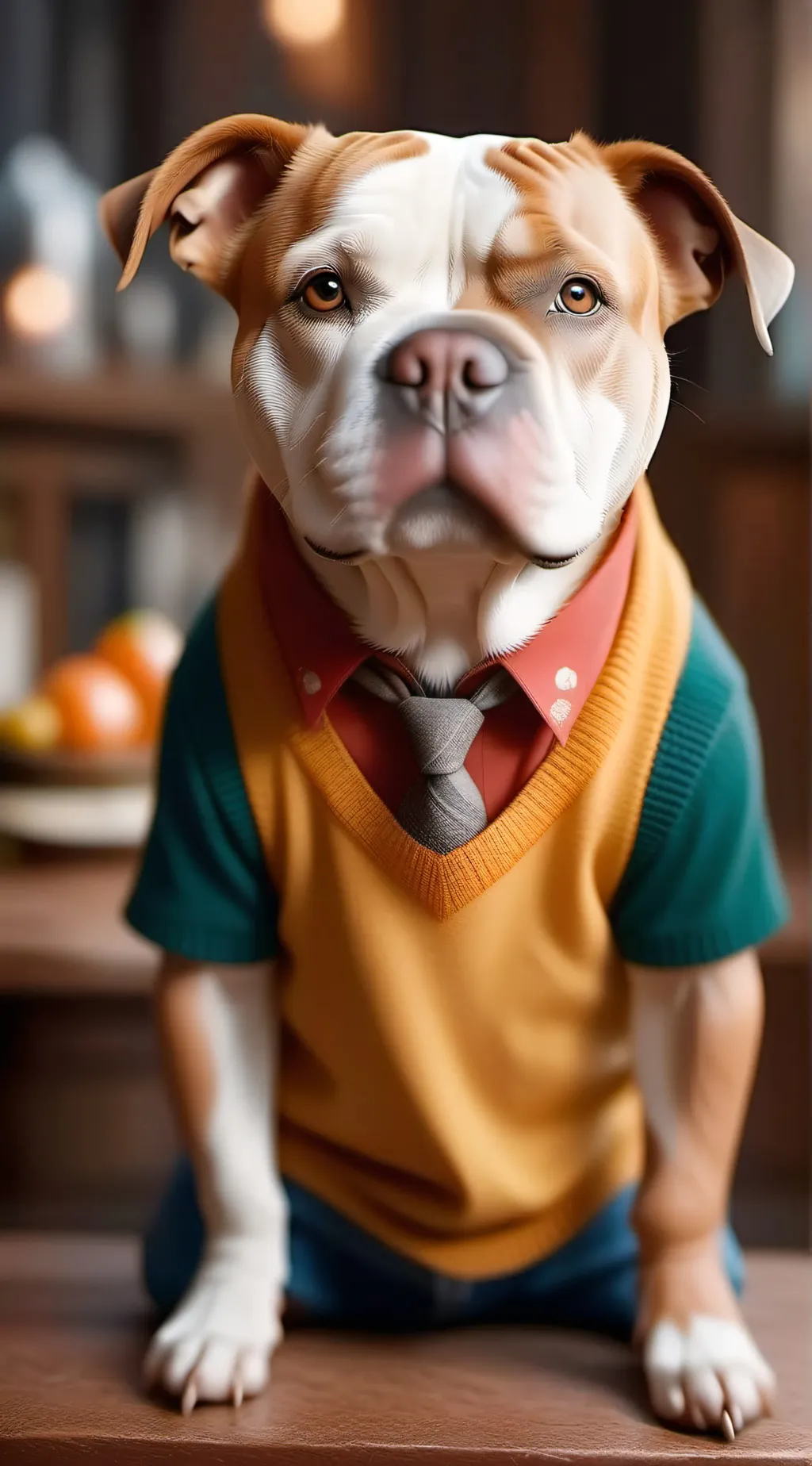 ai character: American BullyDog background