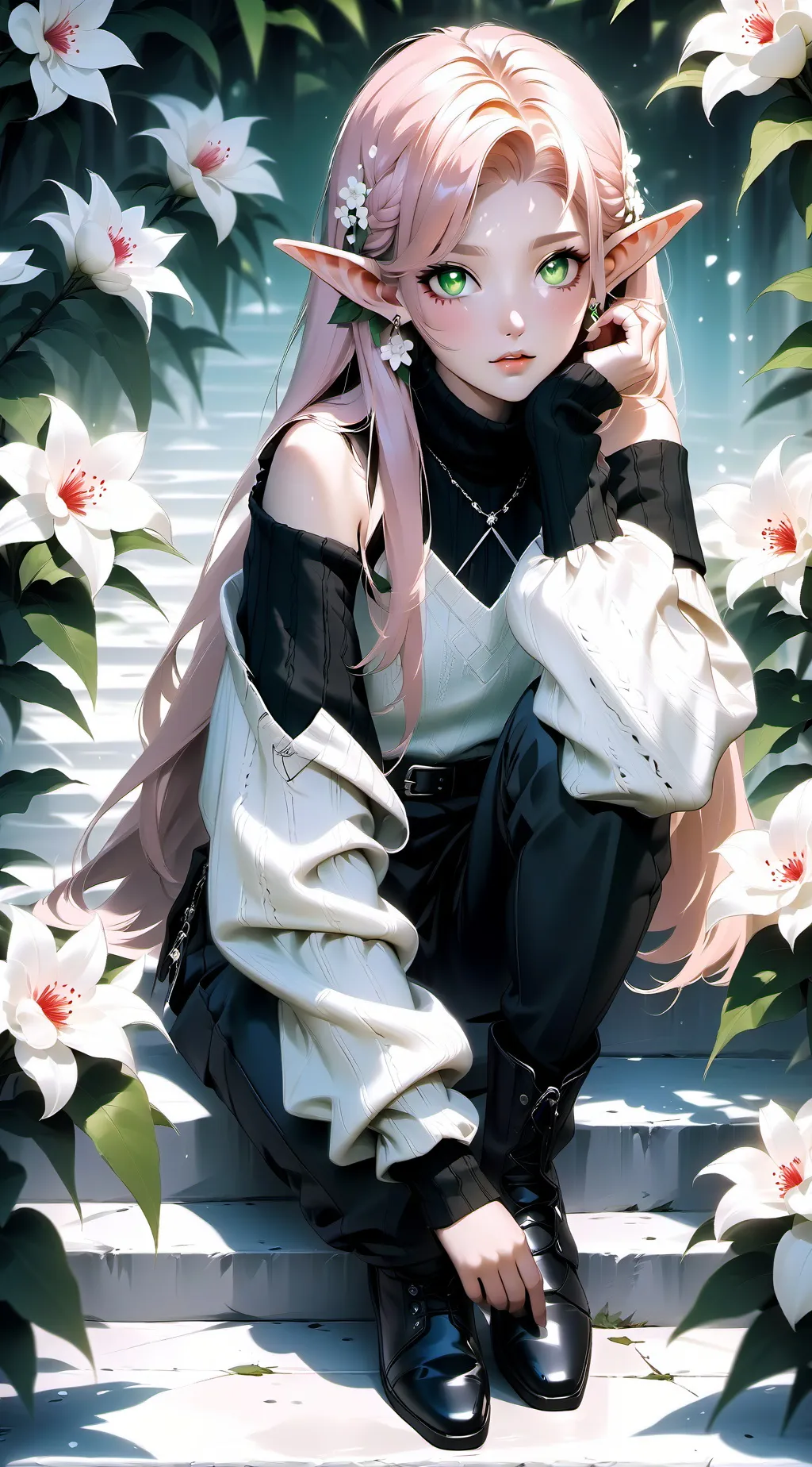 ai character: Pe∆ch background