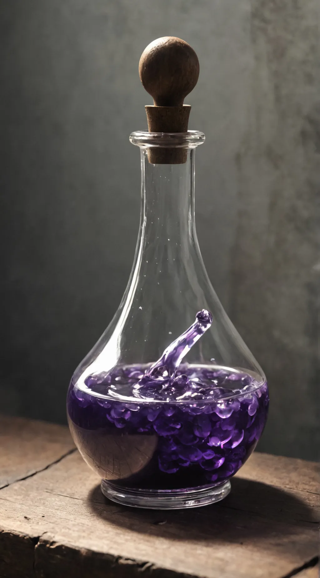 ai character: Uzi finds a potion background