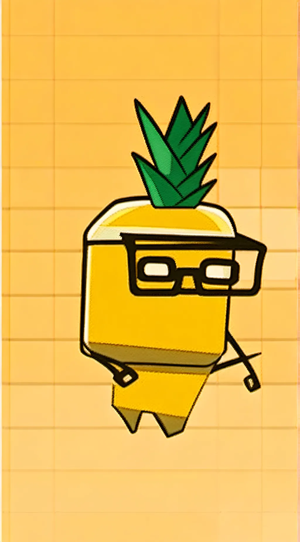 ai character: Mr pineapple Man background